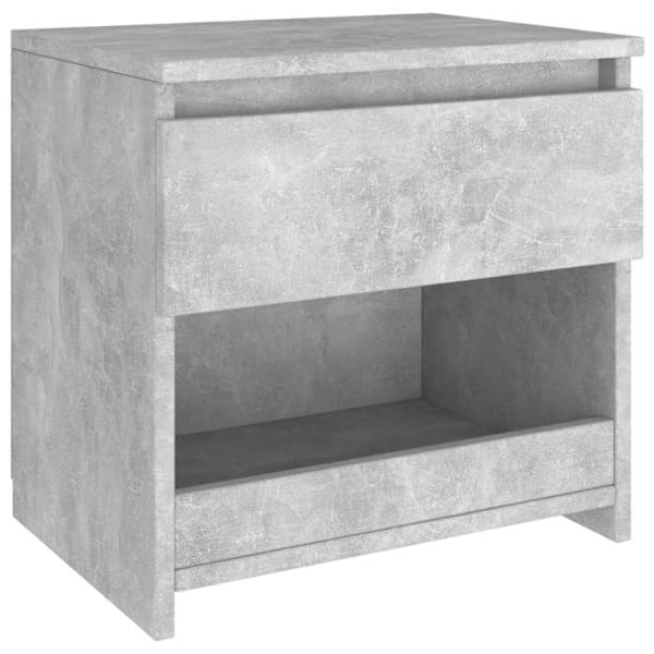 Sæt med 2 natborde med skuffe og åbent rum 40 x 30 x 39 cm grå spånplade DEC035348 Grå