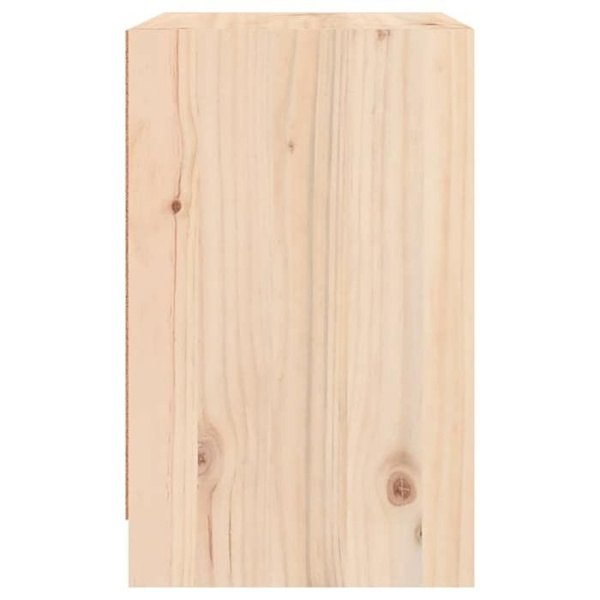 Yöpöytä, jossa on laatikko ja ovi sisältöön, koko 40 x 31 x 50 cm, käsittelemätöntä mäntyä DEC032955 kastanj
