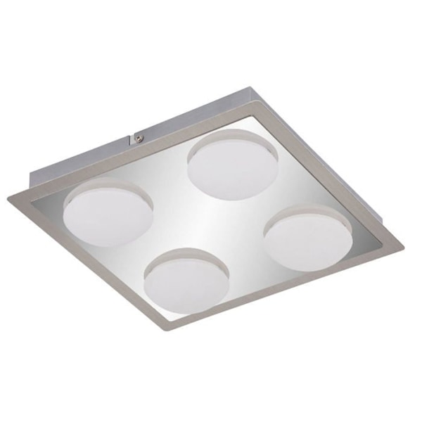 LED-kattovalaisin Briloner, kylpyhuoneen lamppu, 4-valoisen lamppukannan kanssa