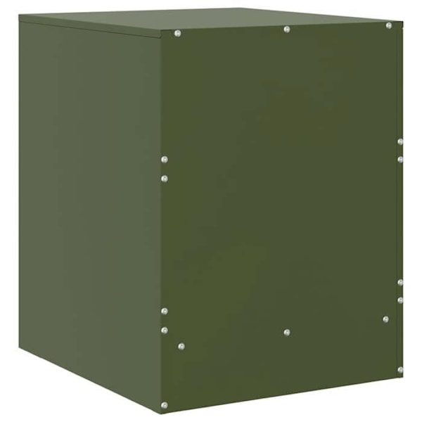 Set med 2 sängbord med två lådor 34,5 x 39 x 44 cm grön metall DEC035755 Grön