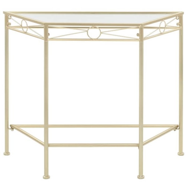 Side table til entré, plante støtte, 87 x 34 x 73 cm i gyldent metal DEC032542 Metall