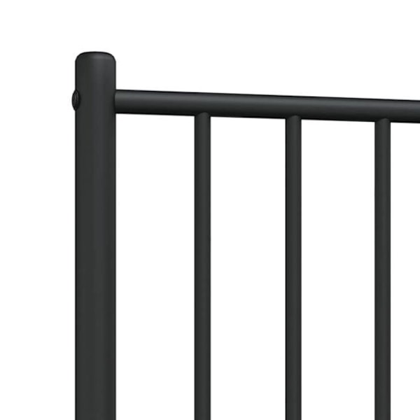 Hovedgærde til seng, soveværelse, møbel 75 cm, sort metal TDL0202412