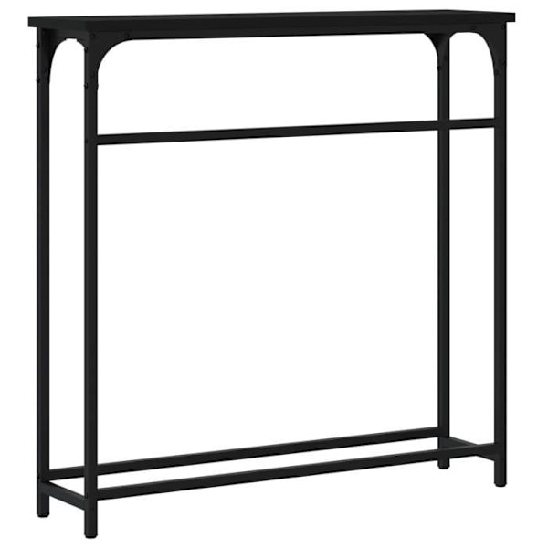 Funktionsdygtig konsolbord og stil 75 x 19,5 x 75 cm sort ingeniørtræ og metal DEC032145 kastanj