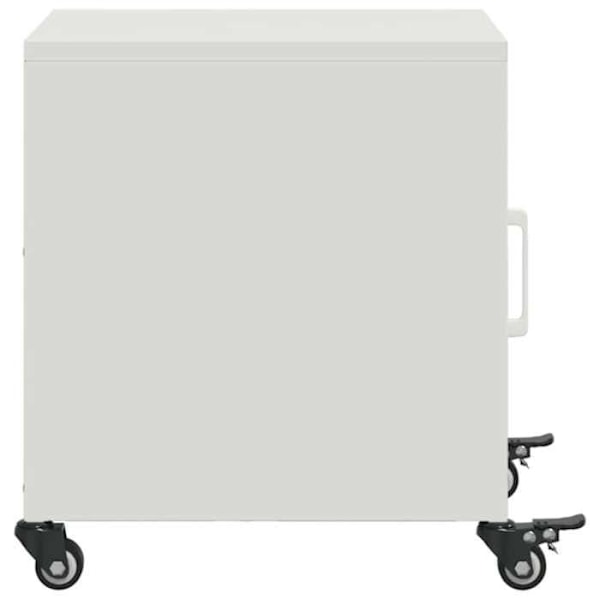 Sängbord med fack med dörr 36 x 39 x 43,5 cm vit stål DEC033304 Vit