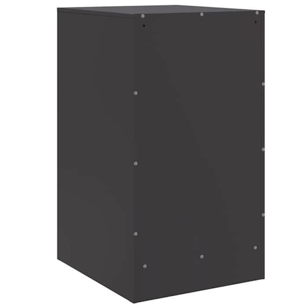 Sæt med 2 natborde med 3 skuffer 34,5 x 39 x 62 cm sort stål DEC035464 Svart