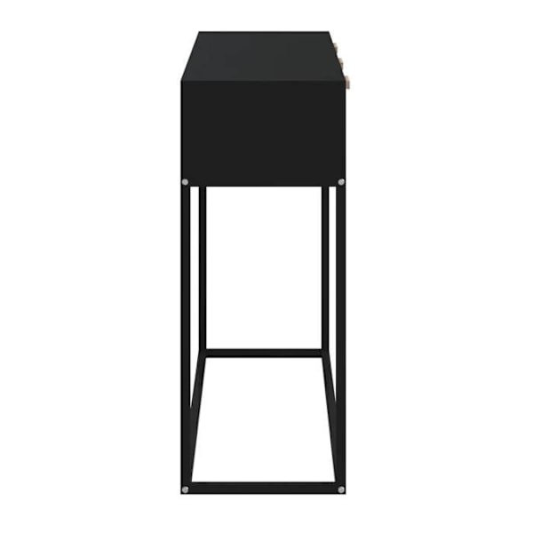 Entréemøbel konsolbord design elegant med skuffer 105 x 30 x 75 cm ingenieurtræ og sort jern DEC032094 kastanj