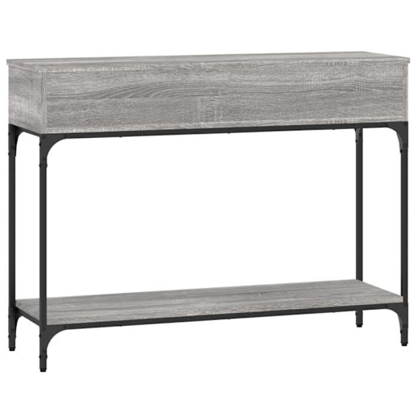 Praktisk konsolbord med fack för en organiserad hall 100 x 30,5 x 75 cm grått ingenjörsträ och metall kastanj