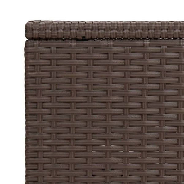 C-formet sidebord til indendørs eller udendørs brug 40 x 35 x 60 cm rattan og stål DEC032571 kastanj