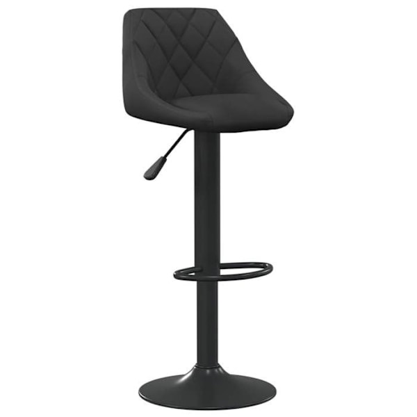Barstol x1 høj stol i velour og sort stål DEC029530 Svart