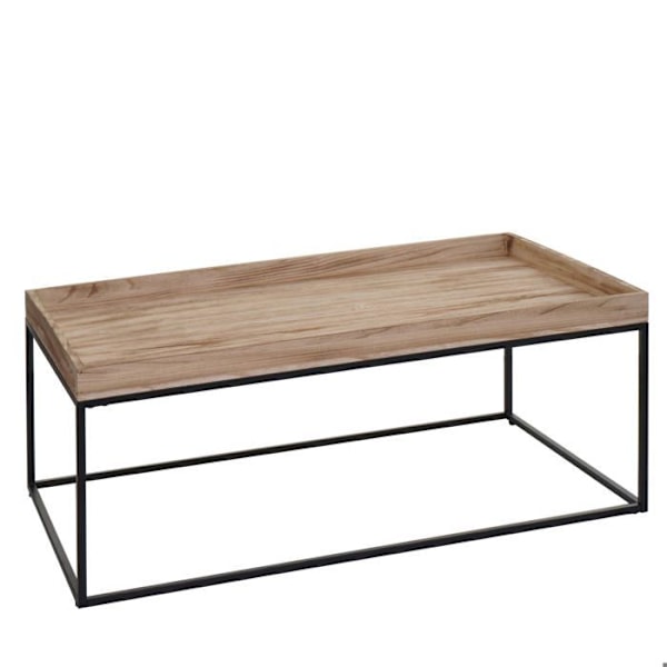 Pöytä, apupöytä puuta ja metallia 46x110x60 cm luonnollinen väri 04_0008432 kastanj