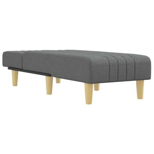 Meridienne chaise longue för inomhus tre positioner konvertibla i grått tyg DEC026181 Grå