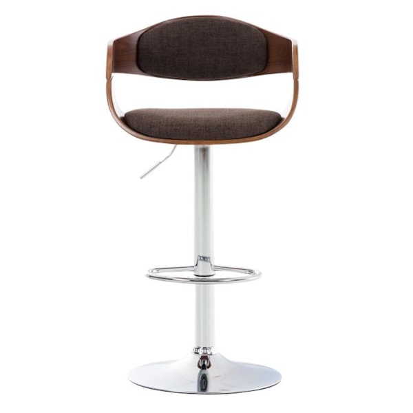 Set med 2 barstolar i skandinaviskt design i brun tyg och struktur i valnötsträ 10_0004249 kastanj