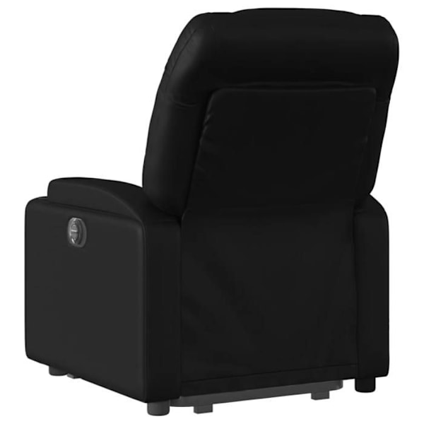 TV-relakser stol, komfortabel polstring, elektrisk løftefunktion, sort PVC DEC028068 Svart