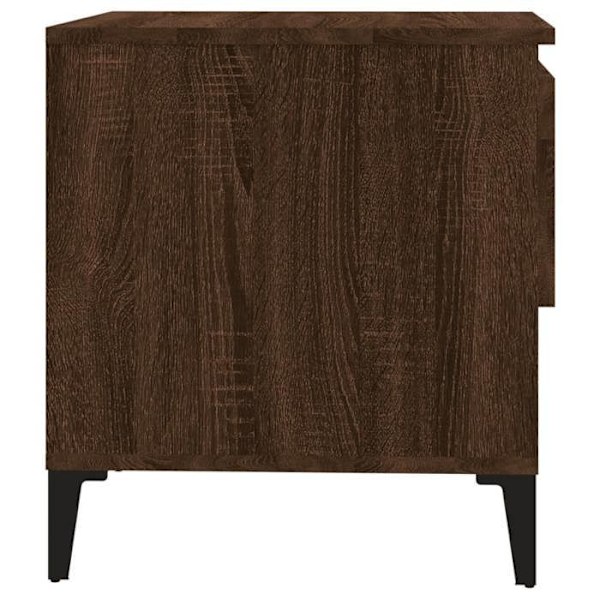 Sidobord för soffhörn konsol 50 x 46 x 50 cm brun ingenjörsträ DEC032407 kastanj