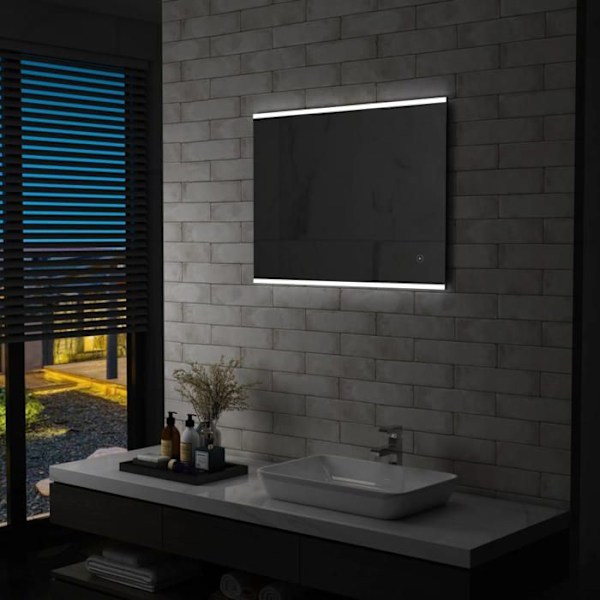 LED väggspegel för badrum med touchsensor 80 x 60