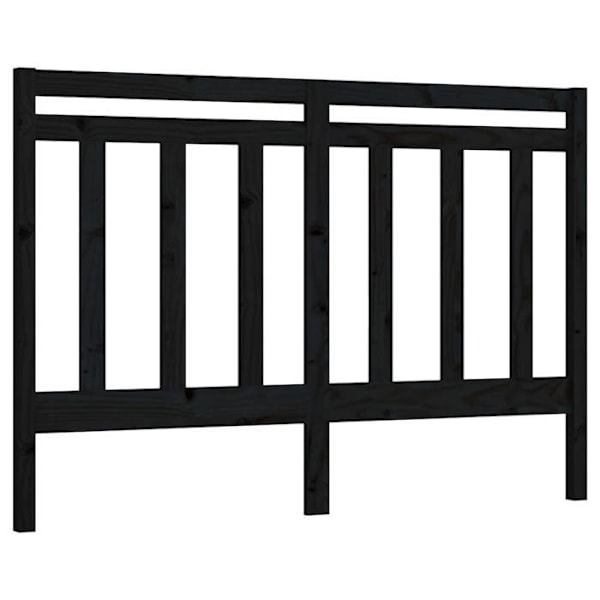 Hovedgærde til seng tilsoffeværk møbel 166 x 4 x 100 cm sort fyrretræ TDL0202216