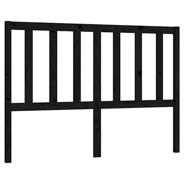 Hovedgærde til soveværelse, møbel 126 x 4 x 100 cm, sort fyrretræ TDL0202337