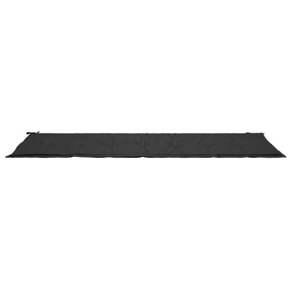 Vandafvisende havebænkepude 200 x 50 x 3 cm 100 % polyester sort DEC021741