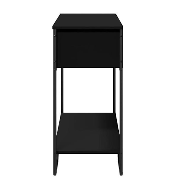 Moderne entrekonsol med opbevaringsplads 100 x 35 x 74,5 cm sort ingeniørtræ og metal DEC032076 kastanj