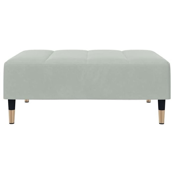 Benstötta fotpall för säng 77 x 55 x 31 cm i grå sammet DEC030267 Grå