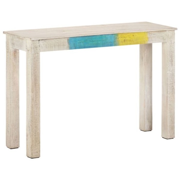 Praktisk konsolbord til en organiseret entré 115 x 35 x 77 cm i hvid mangotræ DEC031697 Vit