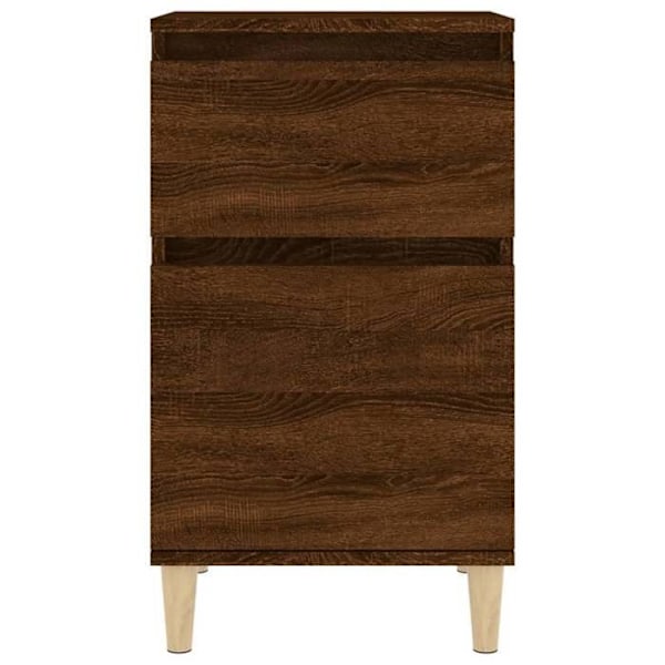 2 kpl yöpöytiä laatikolla ja ovellisella tilalla 40 x 35 x 70 cm ruskeaa puuelementtiä DEC035198 kastanj