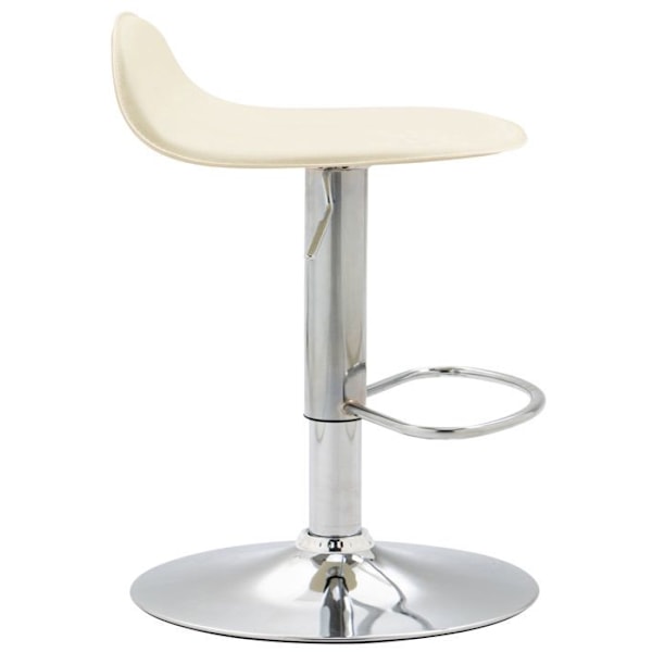 Barstool x1 PVC-kerma jalkatuki, kromimetalli trompetijalka 10_0005068 Grädde