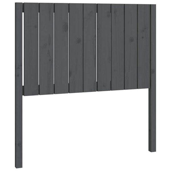 Sängynpääty, makuuhuoneen sänkyyn lisävaruste, päätyhuonekalu, palette-tyyli, 95,5 x 4 x 100 harmaa männynpuu