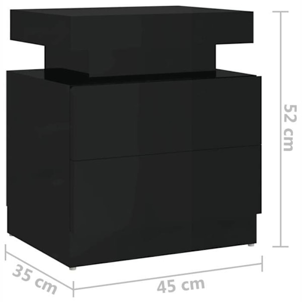 Yöpyöri kaksi laatikkoa 45 x 35 x 52 cm musta painelulevy DEC034531 Svart