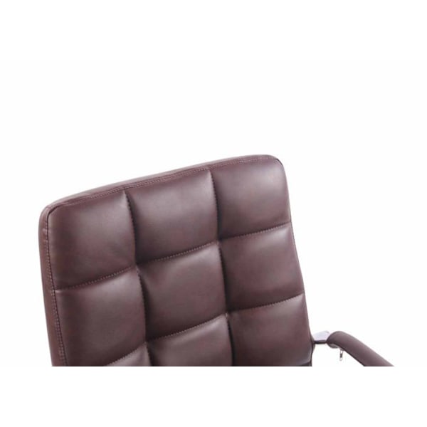 Kontorstol med hjul, justerbar højde, drejbar, armlæn i PVC, bordeaux 10_0002461 Bordeaux