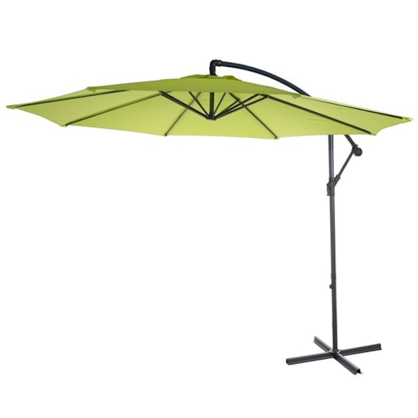 Parasolfodbold solbeskyttelse Ø 3m vinklet polyester/stål 11kg limegrøn uden støtte 04_0000950 Guld
