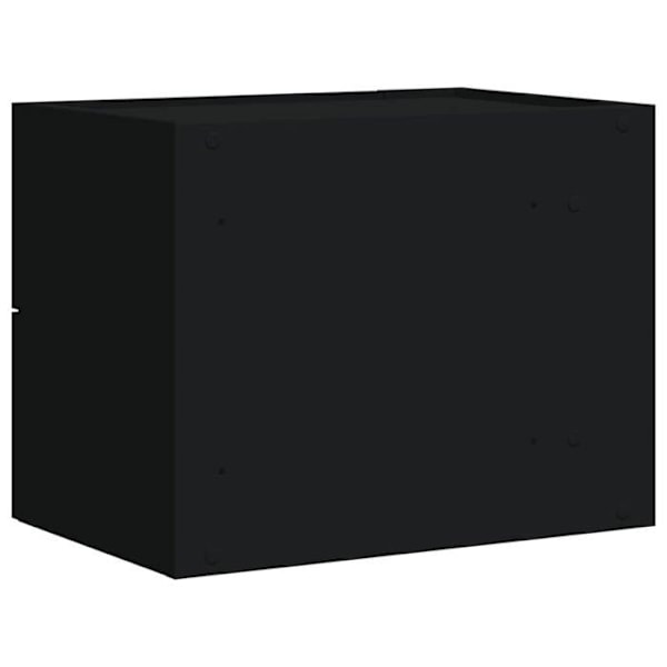 Væghængt natbord med to skuffer 45 x 30 x 35 cm i sort ingeniørtræ DEC034316 kastanj