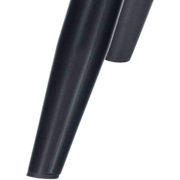 Spisestol x1 med dekorative firkantede syninger i sort velvet stof og sort metal 10_0002128 Metall