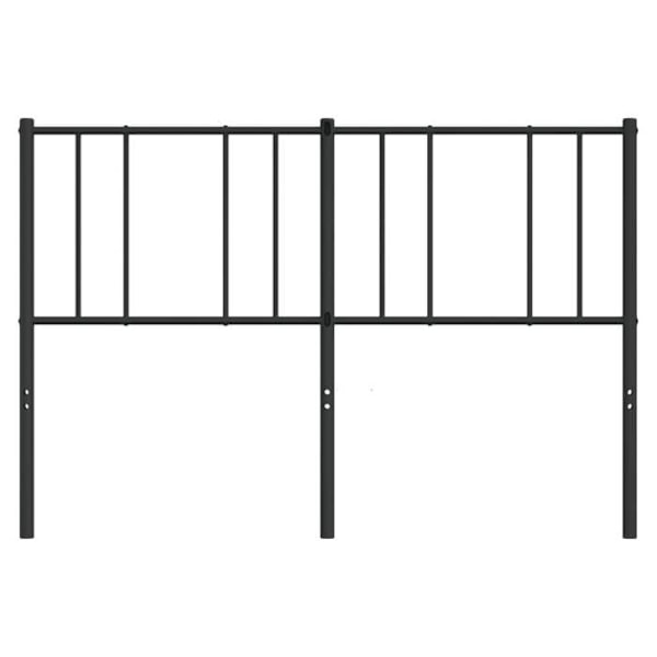 Hovedgærde til seng til soveværelse møbel 140 cm metal sort TDL0202436