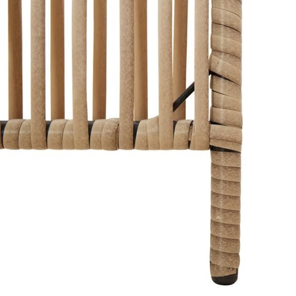 Paravent rumdeler med 6 paneler i flettet polyester beige DEC031040 Beige
