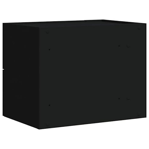 Sæt med 2 væghængte natborde med skuffer 45 x 30 x 35 cm i sort ingeniørtræ DEC036099 kastanj