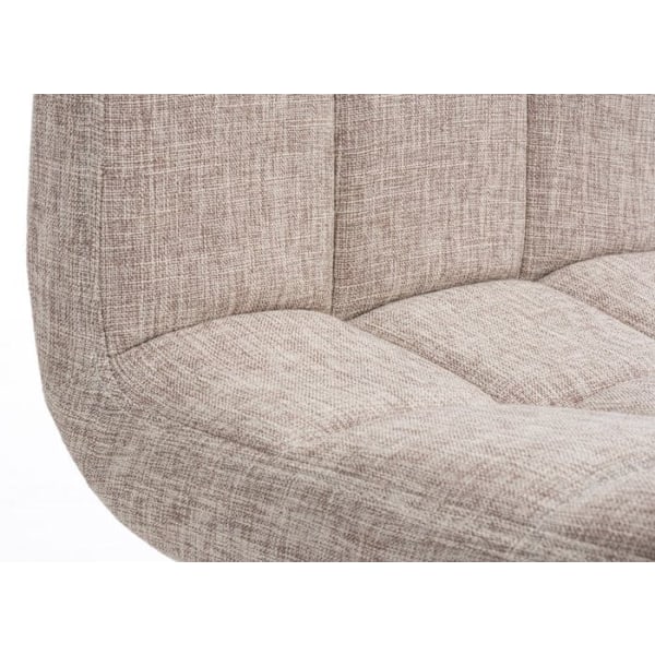 Barstol x1 med justerbar fodstøtte moderne design i creme stof 10_0000051 Grädde