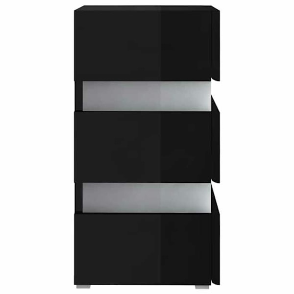 Nattelys med LED-lys og 3 skuffer 45 x 35 x 67 cm ingenieurtræ sort DEC034744 kastanj