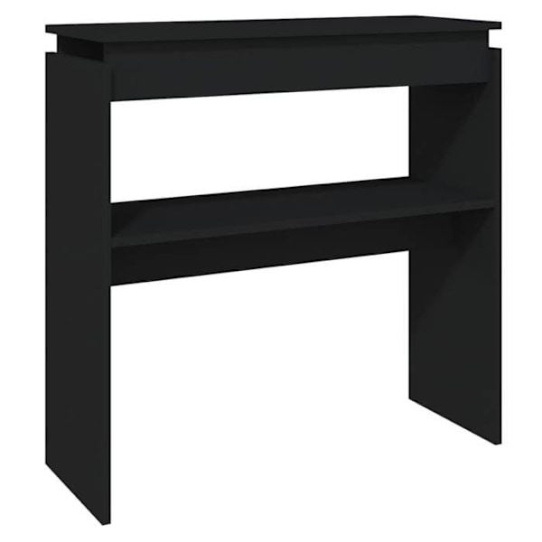 Bordkonsol til funktionel indgang med hylde 80 x 30 x 80 cm sort agglomerat DEC032166 Svart