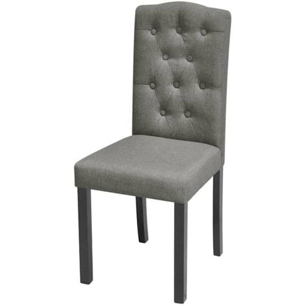 Matstolar - Noname - Paketerbjudande av 2 - Grått tyg - Massivt trä - Modern design Grå