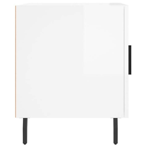 Set med 2 nattduksbord med fack med dörr 40 x 40 x 50 cm vit ingenjörsträ DEC035031 Vit