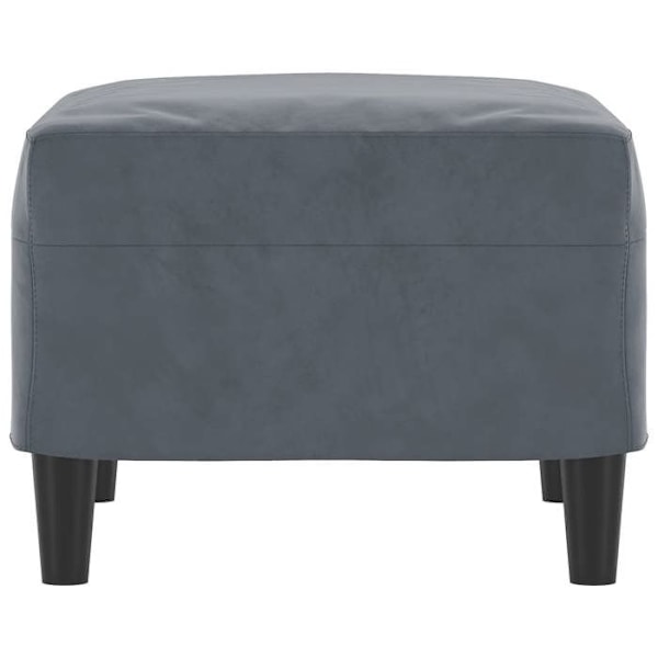 Repose fødder taburet 60 x 50 x 41 cm i gråt velour DEC030307 Grå