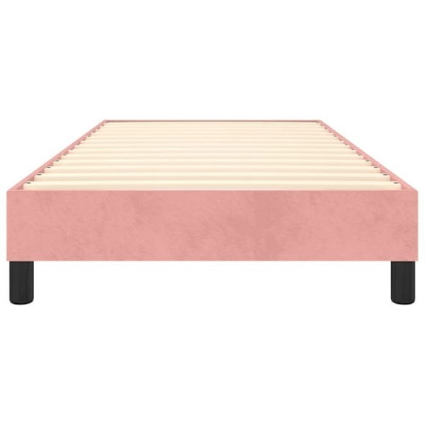 Sänkyraami - Ei määritelty - 100x200 cm - Vaaleanpunainen sametti - 1 paikka - Aloituspatja sisältyy Rosa