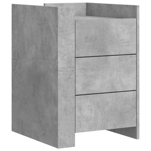 Natteskab med 3 hylder 45 x 50 x 65 cm grå ingeniørtræ DEC034047 kastanj
