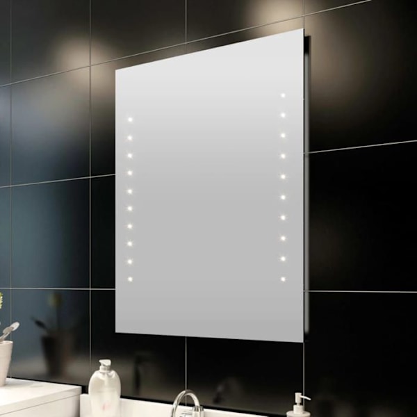 Badeværelsesspejl med LED-lys 60 x 80