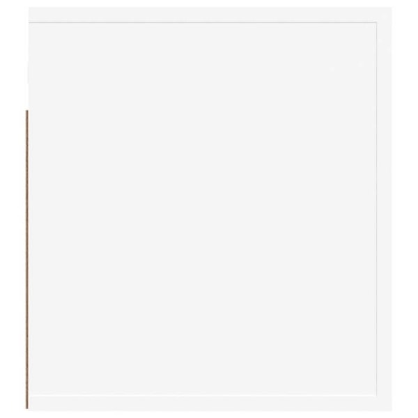 Sæt med 2 væghængte natborde med skuffe og åbent rum 50 x 36 x 40 cm hvidt ingeniørtræ DEC036026 Vit