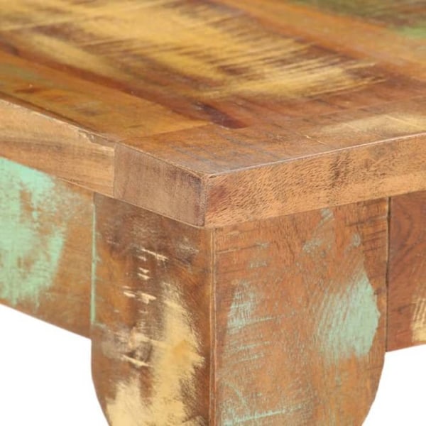 Bordkonsol 110 x 40 x 76 cm massivt genvundent træ brun DEC031529 kastanj