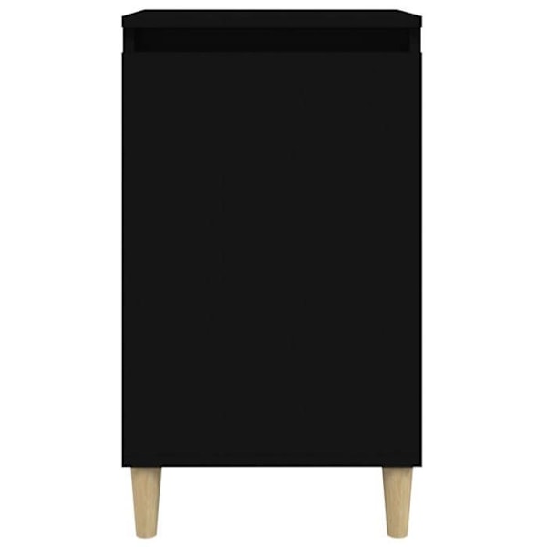 Satsning av 2 sängbord med förvaringsutrymme med dörr 40 x 35 x 70 cm svart ingenjörsträ DEC035568 kastanj