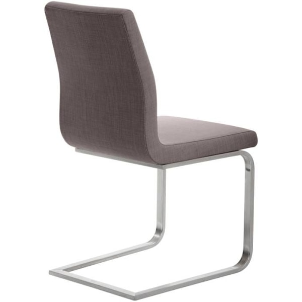 Spisestol x1 moderne design i gråt stof, støttende i rustfrit stål 10_0001992 Grå