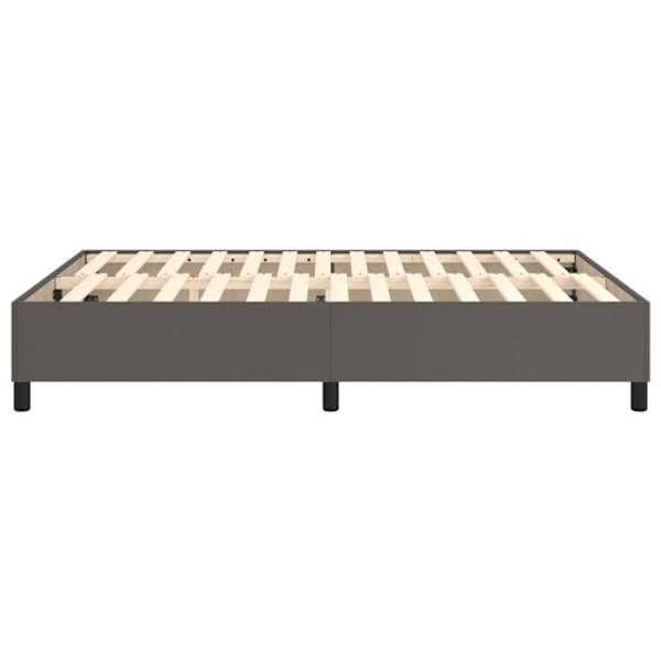Sengestel i lameller på ben til sengestel 140 x 200 syntetisk grå